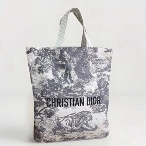 NEW Dior Toile de Jouy Tote Bag Gray & Black